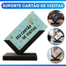 Expositor Porta Cartão De Visita Suporte Display De Mesa Escritório Sala Loja Organizador