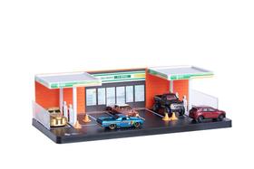 Expositor Posto de Gasolina 1/64 The King of Boxes Hotwheels