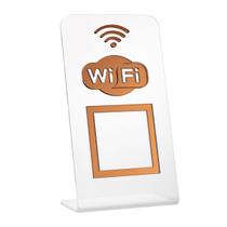 Expositor QR Code WI-FI - Cristal com Bronze