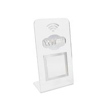 Expositor QR Code WI-FI - Cristal com Prata