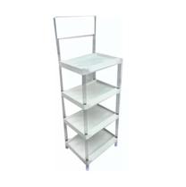 Expositor Rack Injetado 4 Prateleiras / Bandejas Branco