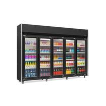 Expositor Refrigerado Auto Serviço Gelopar 1960L 5 Portas 2,95m GEAS-5P PR 220v Expositor Refrigerado Auto Serviço Gelopar 1960L 5 Portas 2,95m GEAS-5P PR 220v