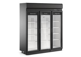 Expositor Refrigerado Vertical 1350 Litros Auto Serviço 3 Portas de Vidro Fricon ACFM1220 Preto - 220V