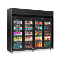 Expositor Refrigerador Vertical Gelopar GEAS4PLB 1580L 4 Portas Preto 220V Expositor Refrigerador Vertical Gelopar GEAS4PLB 1580L 4 Portas Preto 220V