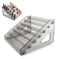 Expositor Suporte Esmalte Acrílico 7 Degraus Preto Para 80Un