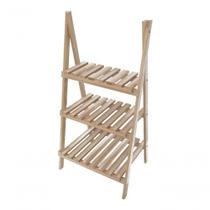 Expositor Vazada Madeira Natural 95cm Multiuso P/ Chão Expositor Vazada Madeira Natural 95cm Multiuso P/ Chão