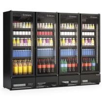 Expositor Vertical 4 Portas GCVR1950CB All Black Gelopar 220V