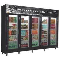 Expositor Vertical 5 Portas De Vidro RF024 Preto Frilux 110V Expositor Vertical 5 Portas De Vidro RF024 Preto Frilux 110V