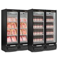 Expositor Vertical Conveniência - 2 Portas Cerveja e Carnes - 957 Litros GCBC-950 PR Preta 220v - Gelopar