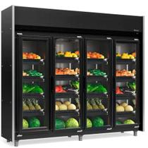 Expositor Vertical Hortifruti 3 Portas De Vidro Geas4plb Gelopar All Black 220v Expositor Vertical Hortifruti 3 Portas De Vidro Geas4plb Gelopar All Black 220v