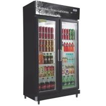 Expositor Vertical Linha Economic 2 Portas RF020 Preto Frilux 220v