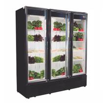 Expositor Vertical p/ Frutas e Verduras RF-022-V - 3 Portas 1100 L +2 a +15 C Ar Forçado Iluminação LED - Frilux