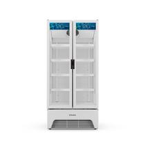 Expositor Vertical Porta Dupla Slim Metalfrio VB70 Optima 752 Litros Branco 127V