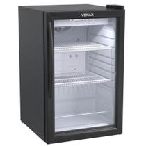 Expositora De Bebidas Venax VV 100 Litros Preto Fosco Led Branco 220V 25927 Expositora De Bebidas Venax VV 100 Litros Preto Fosco Led Branco 220V 25927