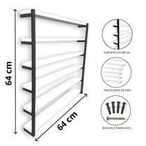 Expositora Salão Manicure em MDF 64x64 Suporta 200 Esmaltes