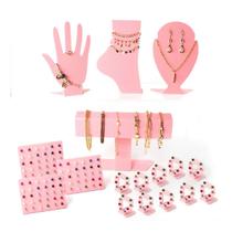 Expositores Colar Brinco Anel Pulseira Joias Biju Kit 20pç