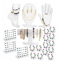 Expositores Colar Brinco Anel Pulseira Joias Biju Kit 20pç