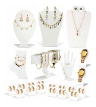Expositores Colar Brinco Anel Relógio Joias Biju Kit 22 Pçs