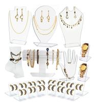 Expositores Colar Brinco Anel Relógio Joias Biju Kit 22 Pçs