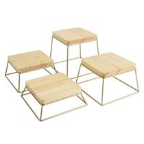 Expositores de alimentos YFEEN Dessert Table Risers Wood Metal
