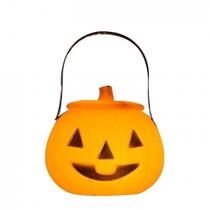 Expositores de ornamento de férias tamanho 1 balde de abóbora de halloween lanterna luminosa portátil de abóbora