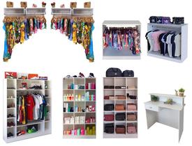 Expositores Loja Roupa Closed Araras Magia Móveis 10 peças