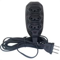 Ext Techna Pl 0,75 3Mt 2P+T10A Preto Ext Techna Pl 0,75 3Mt 2P+T10A Preto