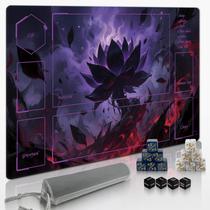 Extalas Tapete de Jogo MTG Dark Flame Lotus 61x36 cm Impermeável Extalas Tapete de Jogo MTG Dark Flame Lotus 61x36 cm Impermeável