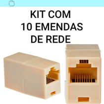 Extenda Sua Rede - Kit 10 Emendas Rj45 Branco Extenda Sua Rede - Kit 10 Emendas Rj45 Branco