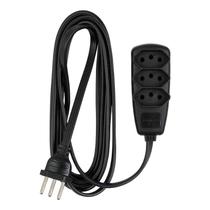 Extensao 05 m pp 3 x 075 3 tomadas 2p+t 10a preta dn1787 daneva Extensao 05 m pp 3 x 075 3 tomadas 2p+t 10a preta dn1787 daneva