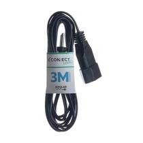 Extensão 1 Tomada 3 Metros 20A Bipolar Preto Connect Hard Fiolux