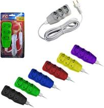 Extensao 1,5m Com 3 Tomadas Bipolar Bivolt New Colors - F c Extensao 1,5m Com 3 Tomadas Bipolar Bivolt New Colors - F c