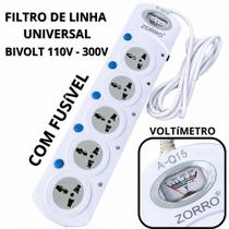 Extensão 16 Tomadas Botão Liga/Desliga, Fusível Proteção, Cabo 3 Metros, 110/220v, Filtro de Linha Extensão 16 Tomadas Botão Liga/Desliga, Fusível Proteção, Cabo 3 Metros, 110/220v, Filtro de Linha
