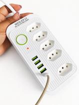 Extensão 2m 5 Tomadas 4 Usb 1 Usbc Ka7007 Bivolt Kapbom Branco Extensão 2m 5 Tomadas 4 Usb 1 Usbc Ka7007 Bivolt Kapbom Branco