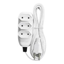 Extensão 2P 3 Metros Branca - Ilumi Extensão 2P 3 Metros Branca - Ilumi