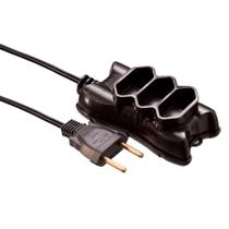 Extensão 3 metros Mec-Tronic 2P C-P-2X0,75 Preto 10A 250V 39413 Extensão 3 metros Mec-Tronic 2P C-P-2X0,75 Preto 10A 250V 39413
