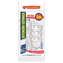 Extensao 3 Tom. Paral.2X0,75X1,50Mt 2P 10A/250V Br Megatron Extensao 3 Tom. Paral.2X0,75X1,50Mt 2P 10A/250V Br Megatron