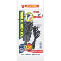 Extensao 3 Tom. Paral.2X0,75X1,50Mt 2P 10A/250V Plugue 90 Pt Extensao 3 Tom. Paral.2X0,75X1,50Mt 2P 10A/250V Plugue 90 Pt