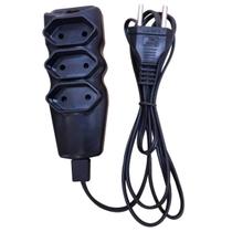 Extensao 3 Tom. Paral.2X0,75X1,50Mt 2P 10A/250V Pt Megatron Extensao 3 Tom. Paral.2X0,75X1,50Mt 2P 10A/250V Pt Megatron