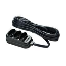 Extensão 3 Tomada 3 Metros 10A Tripolar Preto Fiolux