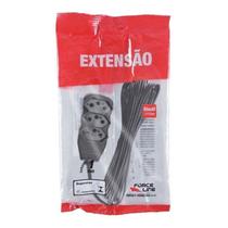 Extensão 3 tomadas 1m 10a slim tripolar pto force line 0180200252 Extensão 3 tomadas 1m 10a slim tripolar pto force line 0180200252