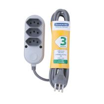 Extensao 3 tomadas 2p+t 3mt 10a/250v Extensao 3 tomadas 2p+t 3mt 10a/250v
