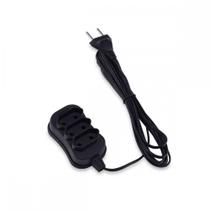 Extensão 3 Tomadas Bipolar Slim 10A 3M Forceline - Preto