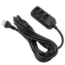 Extensão 3 Tomadas Tripolar 20a 5m Preto Force Line Extensão 3 Tomadas Tripolar 20a 5m Preto Force Line