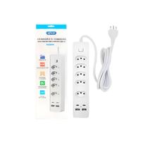 Extensão 5 Tomadas 2500w Com 2 Portas USB E Type C 2.4A 2M Extensão 5 Tomadas 2500w Com 2 Portas USB E Type C 2.4A 2M