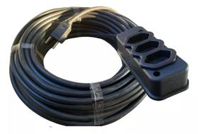 Extensão 50 Metros Reforçada Cabo PP 2x2,5mm 10 e 20a Construção Dia A Dia Extensão 50 Metros Reforçada Cabo PP 2x2,5mm 10 e 20a Construção Dia A Dia
