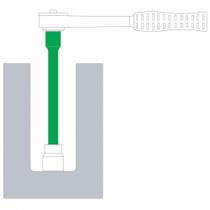 Extensão 8" em Aço Cromo Vanádio - Encaixe 3/4"