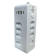 Extensão 8 Tomadas Com USB USBC Chave Liga Desliga Extensão 8 Tomadas Com USB USBC Chave Liga Desliga