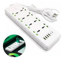 Extensão 8 Tomadas e 4 Usb - Tipo C Filtro De Linha Bivolt