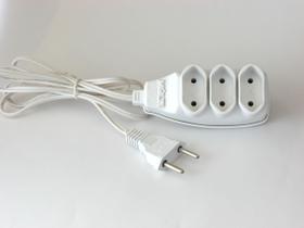 Extensão Adaptador com 3 Tomadas 1,5 metros Tripolar
